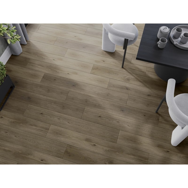 Mexen Perry échantillon de panneaux vinyles SPC 6,5 mm, sous-couche IXPE 1,5 mm, 4 V-Joint, Chêne - F1021-S
