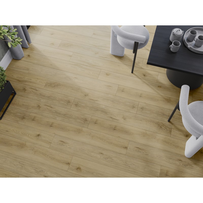 Mexen Charter Oak échantillon de panneaux vinyle SPC 6,5 mm, sous-couche IXPE 1,5 mm, 4 V-Fuga, Chêne - F1022-S