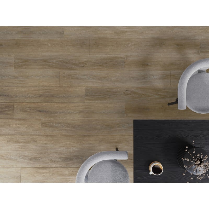Mexen Palermo échantillon de panneaux vinyles SPC 6,5 mm, sous-couche IXPE 1,5 mm, 4 V-Joint, Chêne - F1025-S