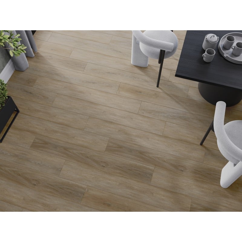 Mexen Palermo échantillon de panneaux vinyles SPC 6,5 mm, sous-couche IXPE 1,5 mm, 4 V-Joint, Chêne - F1025-S
