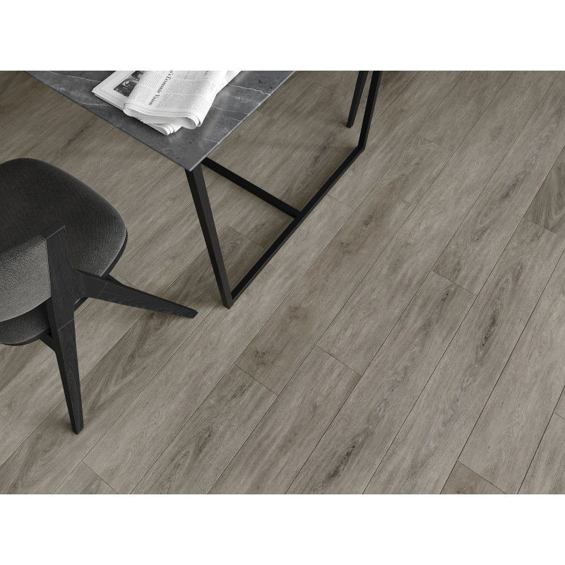 Mexen La Porte échantillon de panneaux en vinyle 1240 x 182 mm SPC 6,5 mm, sous-couche IXPE 1,5 mm, 4 V-biseau, Chêne