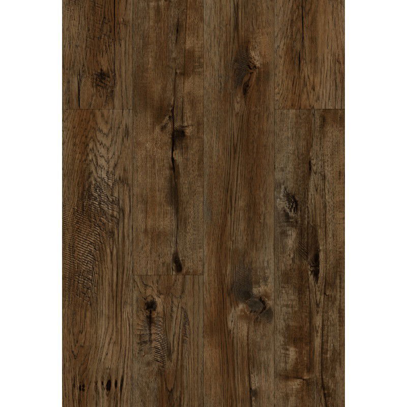 Mexen Mount Vernon échantillon de panneaux vinyles 1240 x 182 mm SPC 6,5 mm, sous-couche IXPE 1,5 mm, 4 biseaux, Noyer - F1029-S