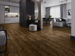 Mexen Mount Vernon échantillon de panneaux vinyles 1240 x 182 mm SPC 6,5 mm, sous-couche IXPE 1,5 mm, 4 V-Joint, Noyer