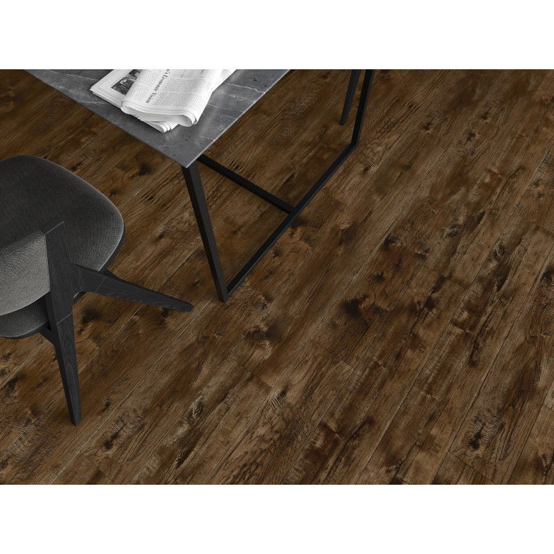 Mexen Mount Vernon échantillon de panneaux vinyles 1240 x 182 mm SPC 6,5 mm, sous-couche IXPE 1,5 mm, 4 V-Joint, Noyer