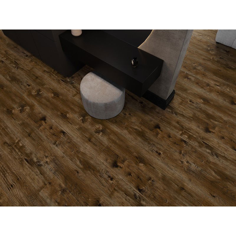 Mexen Mount Vernon échantillon de panneaux vinyles 1240 x 182 mm SPC 6,5 mm, sous-couche IXPE 1,5 mm, 4 V-Joint, Noyer