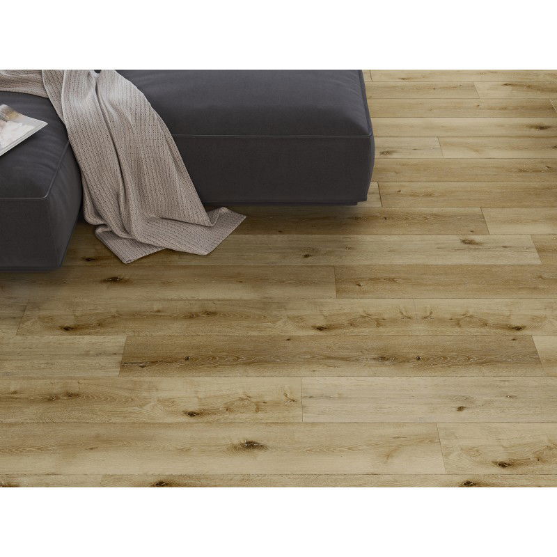 Mexen Oakley échantillon de panneaux vinyle 1240 x 182 mm SPC 6,5 mm, sous-couche IXPE 1,5 mm, 4 V-Joint, Chêne - F1030-S