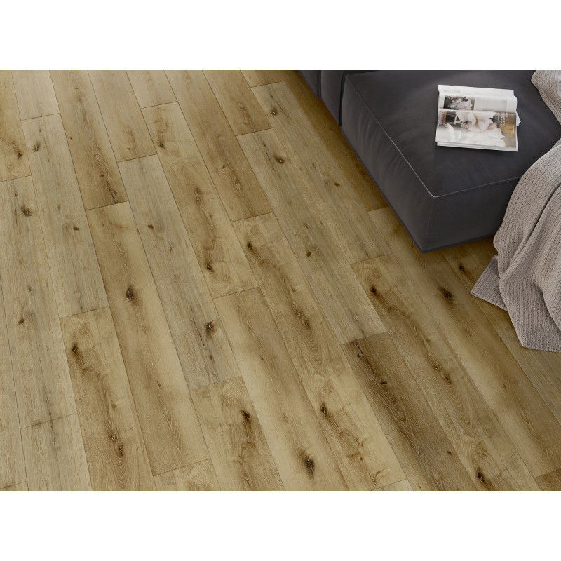 Mexen Oakley échantillon de panneaux vinyle 1240 x 182 mm SPC 6,5 mm, sous-couche IXPE 1,5 mm, 4 V-Joint, Chêne - F1030-S