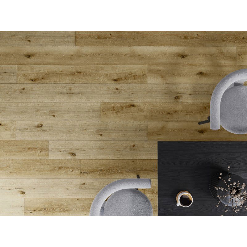 Mexen Oakley échantillon de panneaux vinyle 1240 x 182 mm SPC 6,5 mm, sous-couche IXPE 1,5 mm, 4 V-Joint, Chêne - F1030-S