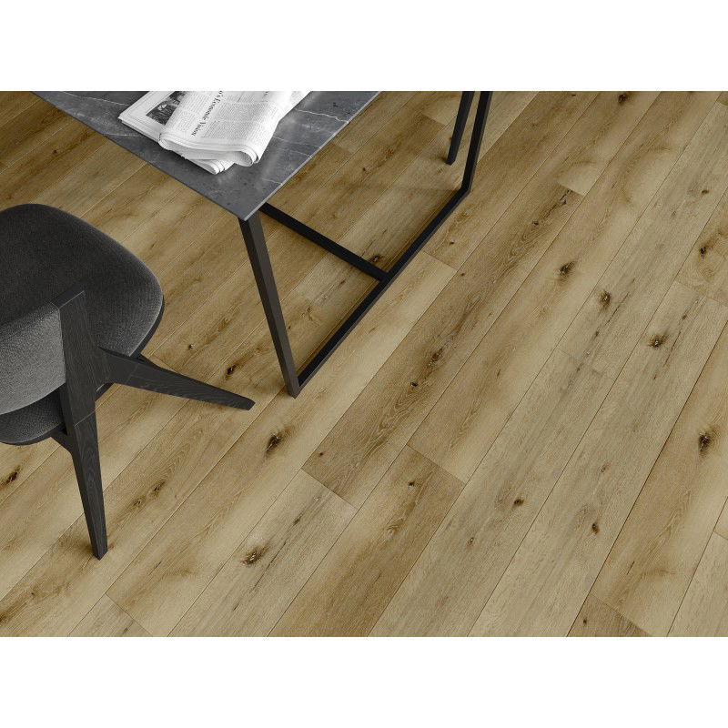 Mexen Oakley échantillon de panneaux vinyle 1240 x 182 mm SPC 6,5 mm, sous-couche IXPE 1,5 mm, 4 V-Joint, Chêne - F1030-S