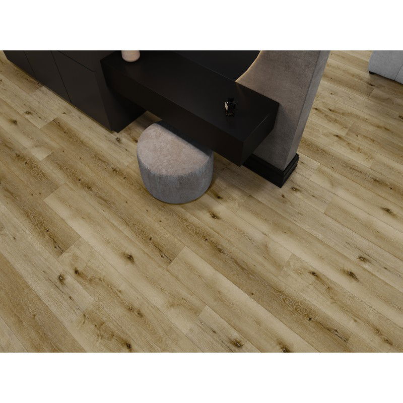 Mexen Oakley échantillon de panneaux vinyle 1240 x 182 mm SPC 6,5 mm, sous-couche IXPE 1,5 mm, 4 V-Joint, Chêne - F1030-S