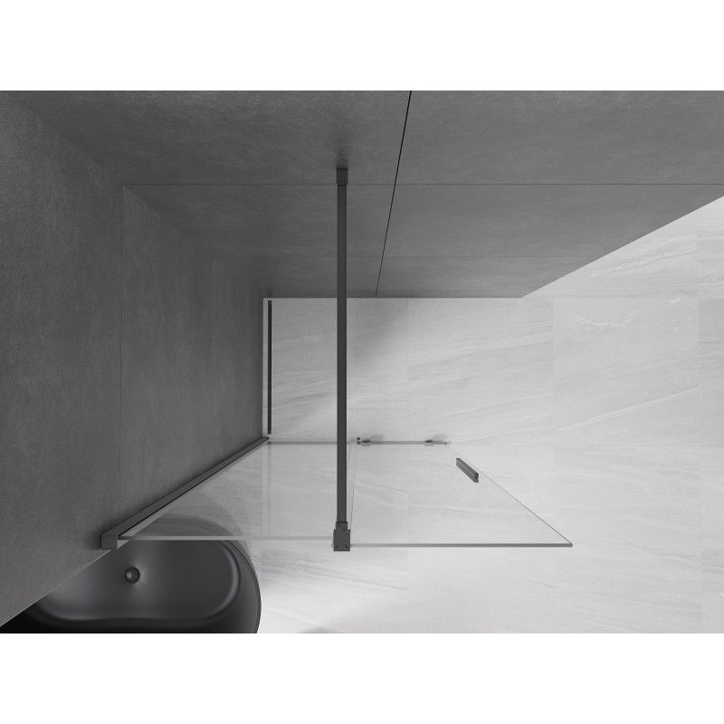 Mexen Velar Paroi de douche coulissante Walk-in 85 x 200 cm, transparent 8 mm, métal canon - 871-085-000-03-95