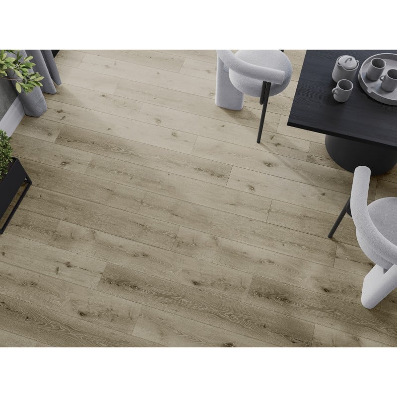 Mexen Georgia échantillon de panneaux vinyles SPC 6,5 mm, sous-couche IXPE 1,5 mm, 4 micro-biseaux, Chêne - F1031-S