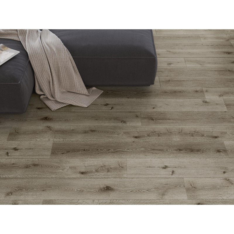 Mexen Kansas échantillon de panneaux vinyles 1240 x 182 mm SPC 6,5 mm, sous-couche IXPE 1,5 mm, 4 V-Fuga, Chêne - F1032-S