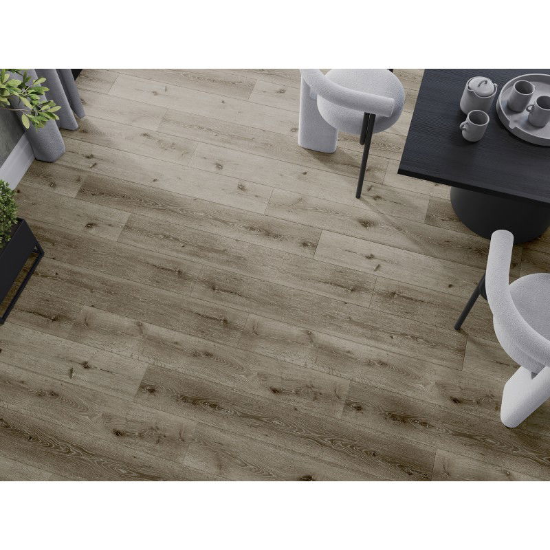 Mexen Kansas échantillon de panneaux vinyles 1240 x 182 mm SPC 6,5 mm, sous-couche IXPE 1,5 mm, 4 V-Fuga, Chêne - F1032-S