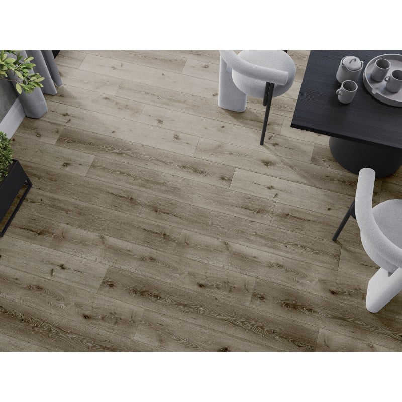Mexen Kansas échantillon de panneaux vinyles SPC 6,5 mm, sous-couche IXPE 1,5 mm, 4 V-Joint, Chêne - F1032-S