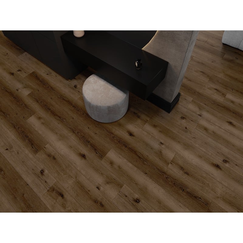 Mexen Strasburg échantillon de panneaux vinyles SPC 6,5 mm, sous-couche IXPE 1,5 mm, 4 V-Fuga, Chêne - F1033-S