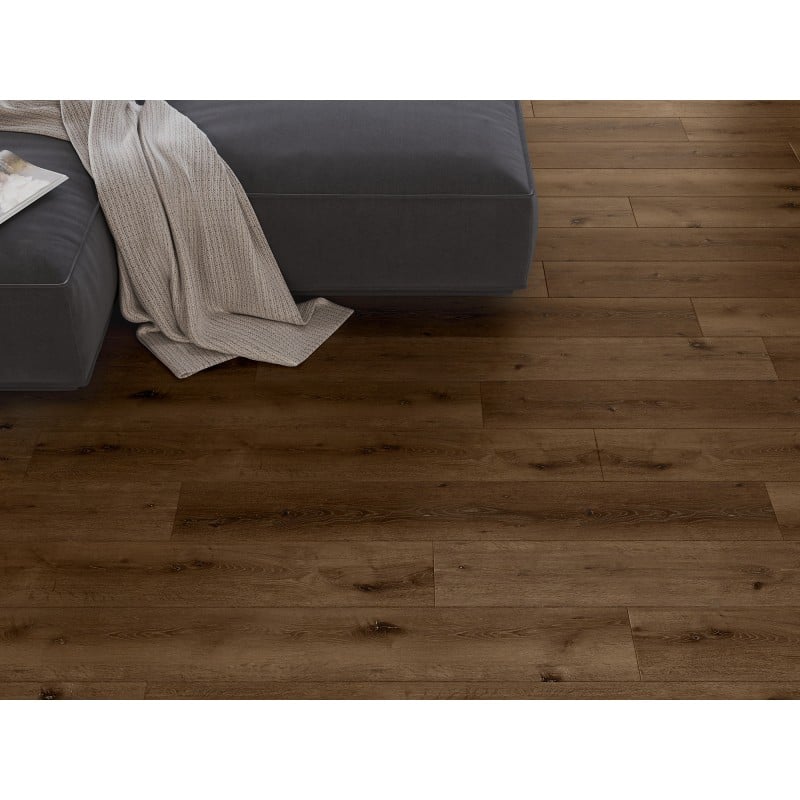 Mexen Strasburg échantillon de panneaux vinyles SPC 6,5 mm, sous-couche IXPE 1,5 mm, 4 V-Fuga, Chêne - F1033-S
