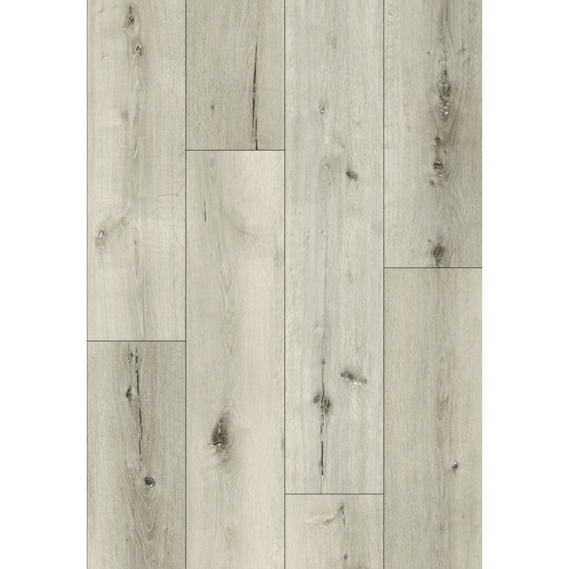 Mexen Silver Lake échantillon de panneaux vinyles SPC 6,5 mm, sous-couche IXPE 1,5 mm, 4 V-Fuga, Chêne - F1034-S