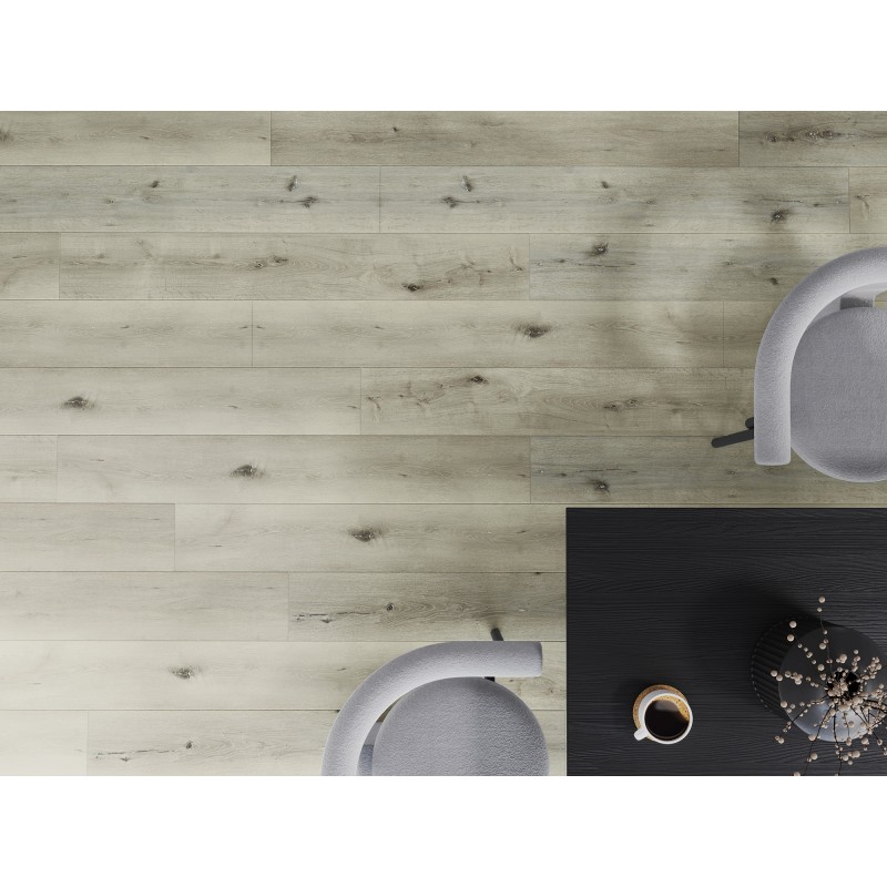 Mexen Silver Lake échantillon de panneaux vinyles SPC 6,5 mm, sous-couche IXPE 1,5 mm, 4 V-Fuga, Chêne - F1034-S