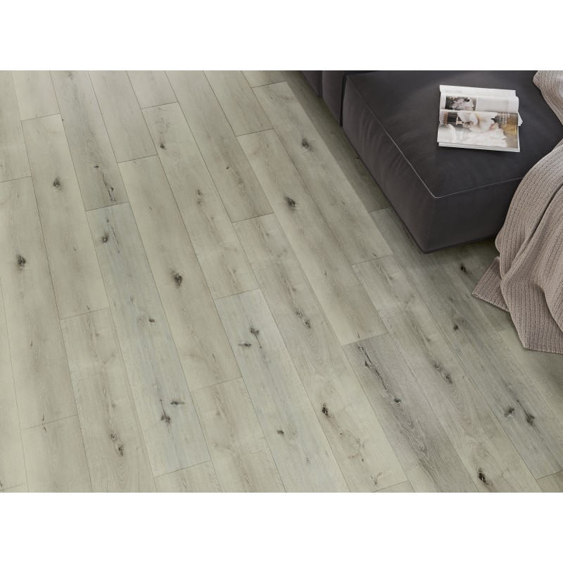 Mexen Silver Lake échantillon de panneaux vinyles SPC 6,5 mm, sous-couche IXPE 1,5 mm, 4 V-Fuga, Chêne - F1034-S