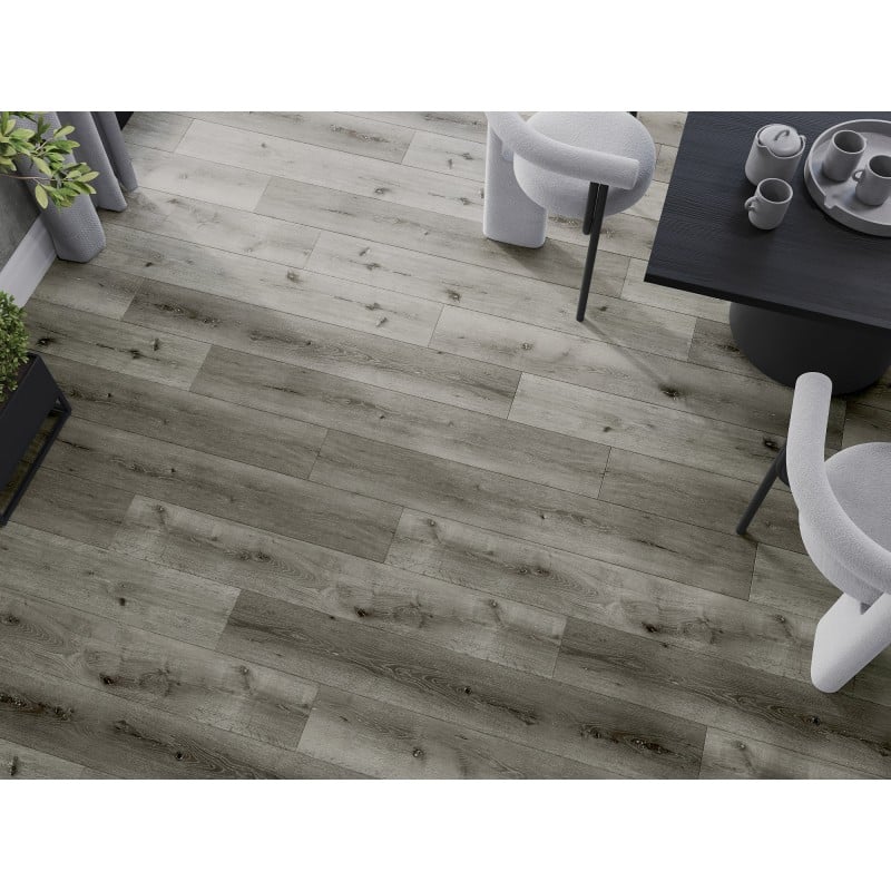 Mexen Lago Vista échantillon de panneaux vinyles SPC 6,5 mm, sous-couche IXPE 1,5 mm, 4 V-joints, Chêne - F1035-S