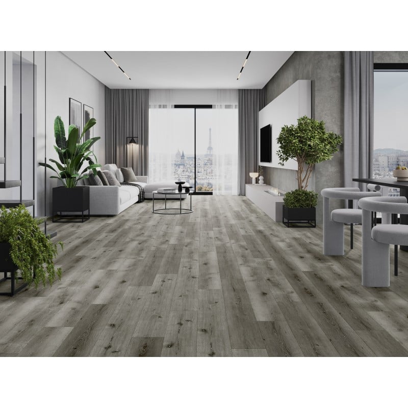 Mexen Lago Vista échantillon de panneaux vinyles SPC 6,5 mm, sous-couche IXPE 1,5 mm, 4 V-joints, Chêne - F1035-S