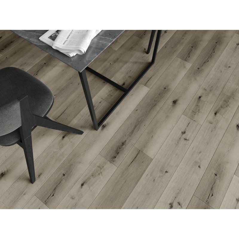 Mexen Bevil Oaks échantillon de panneaux en vinyle SPC 6,5 mm, sous-couche IXPE 1,5 mm, 4 côtés chanfreinés, Chêne