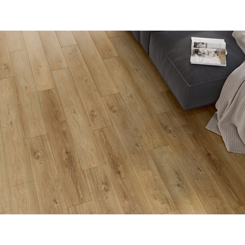 Mexen Sunset Hills échantillon de panneaux vinyle SPC 6,5 mm, sous-couche IXPE 1,5 mm, 4 V-Fuga, Chêne - F1037-S