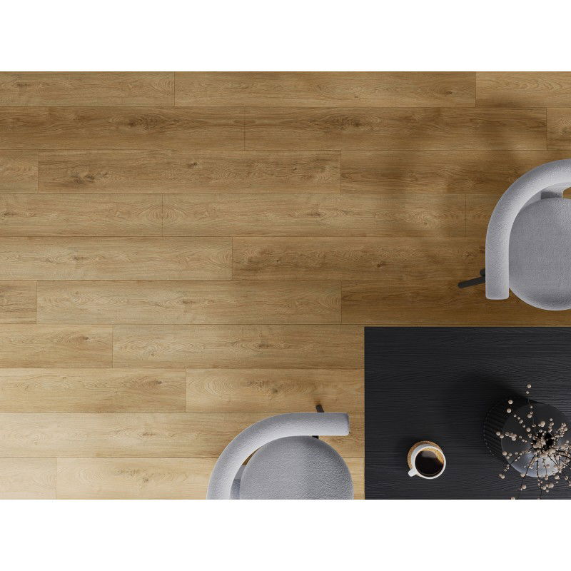 Mexen Sunset Hills échantillon de panneaux vinyles 1240 x 182 mm SPC 6,5 mm, sous-couche IXPE 1,5 mm, 4 V-Fuga, Chêne