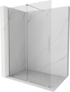 Mexen Velar paroi de douche coulissante Walk-in 130 x 200 cm, transparent 8 mm, nickel brossé - 871-130-000-03-97