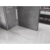 Mexen Velar paroi de douche coulissante Walk-in 140 x 200 cm, transparent 8 mm, nickel brossé - 871-140-000-03-97