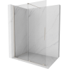 Mexen Velar paroi de douche coulissante Walk-in 140 x 200 cm, transparent 8 mm, nickel brossé - 871-140-000-03-97