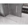 Mexen Velar paroi de douche coulissante Walk-in 140 x 200 cm, transparent 8 mm, nickel brossé - 871-140-000-03-97