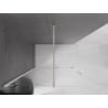 Mexen Velar paroi de douche coulissante Walk-in 140 x 200 cm, transparent 8 mm, nickel brossé - 871-140-000-03-97