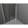 Mexen Velar paroi de douche coulissante Walk-in 140 x 200 cm, transparent 8 mm, nickel brossé - 871-140-000-03-97