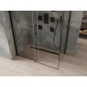 Mexen Omega cabine de douche coulissante 140 x 80 cm, transparent, noir - 825-140-080-70-00