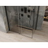 Mexen Omega cabine de douche coulissante 140 x 80 cm, transparente, noire - 825-140-080-70-00