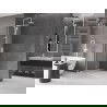 Mexen Velar L paroi de douche coulissante Walk-in 90 x 200 cm, transparent 8 mm, blanc - 871-090-003-03-20
