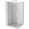 Mexen Velar L paroi de douche coulissante Walk-in 100 x 200 cm, transparent 8 mm, blanc - 871-100-003-03-20