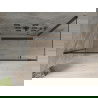 Cabine de douche coulissante Mexen Omega 140 x 80 cm, transparent, noir - 825-140-080-70-00
