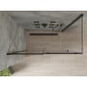 Mexen Omega cabine de douche coulissante 140 x 80 cm, transparent, noir - 825-140-080-70-00