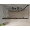 Mexen Omega cabine de douche coulissante 140 x 80 cm, transparente, noire - 825-140-080-70-00