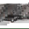 Mexen Velar L paroi de douche coulissante Walk-in 100 x 200 cm, transparent 8 mm, or rose - 871-100-003-03-60