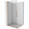 Mexen Velar L paroi de douche coulissante Walk-in 90 x 200 cm, transparent 8 mm, cuivre brossé - 871-090-003-03-65