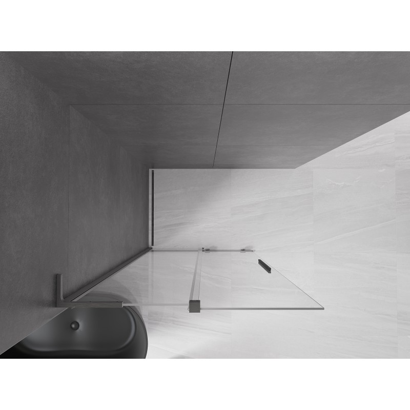 Mexen Velar L Paroi de douche coulissante Walk-in 100 x 200 cm, transparent 8 mm, gris canon brossé - 871-100-003-03-66