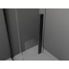 Mexen Velar L paroi de douche coulissante Walk-in 90 x 200 cm, transparent 8 mm, noir - 871-090-003-03-70
