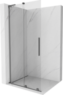 Mexen Velar L paroi de douche coulissante Walk-in 120 x 200 cm, transparent 8 mm, métal graphite - 871-120-003-03-95