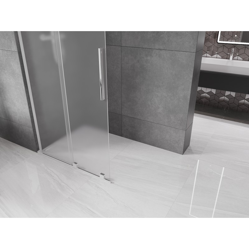 Mexen Velar L paroi de douche coulissante Walk-in 120 x 200 cm, givre 8 mm, chrome - 871-120-003-33-01
