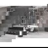 Mexen Velar L paroi de douche coulissante Walk-in 100 x 200 cm, verre givré 8 mm, blanc - 871-100-003-33-20