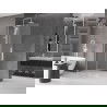 Mexen Velar L paroi de douche coulissante Walk-in 100 x 200 cm, verre givré 8 mm, blanc - 871-100-003-33-20
